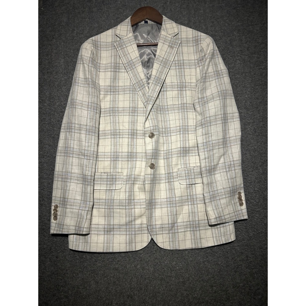 Jos a bank wool linen sport blazer jacket mens lanificio tailored fit size 41R